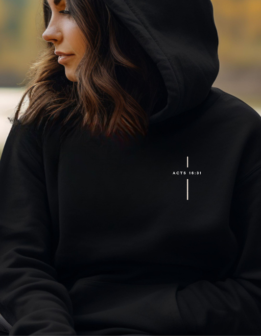 ACTS 16:31 UNISEX HOODIE