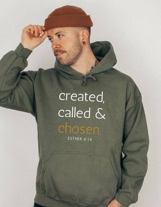 CREATED, CALLED, & CHOSEN UNISEX T-SHIRT/HOODIE