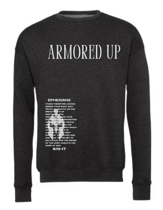 ARMORED UP UNISEX CREW SWEATSHIRT