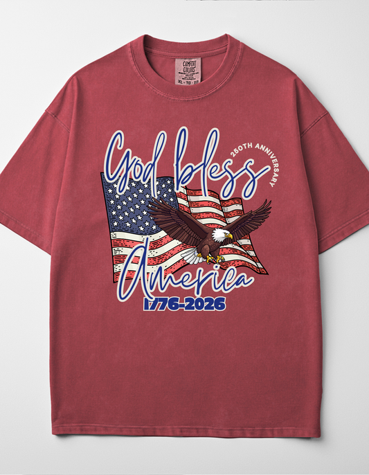 *NEW* GOD BLESS AMERICA SOLID UNISEX T-SHIRT