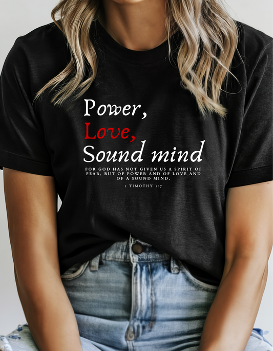 2 TIMOTHY 1:7 UNISEX T-SHIRT