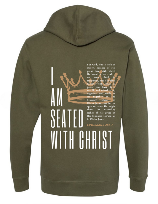 SEATED WITH CHRIST UNISEX GRAPHIC HOODIE