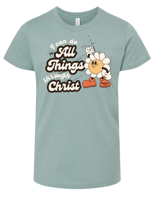 I CAN DO ALL THINGS THROUGH CHRIST UNISEX YOUTH/ADULT GRAPHIC T-SHIRT