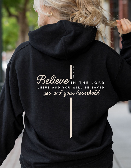 ACTS 16:31 UNISEX HOODIE