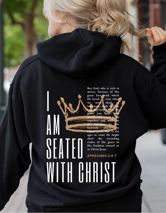 SEATED WITH CHRIST UNISEX GRAPHIC HOODIE