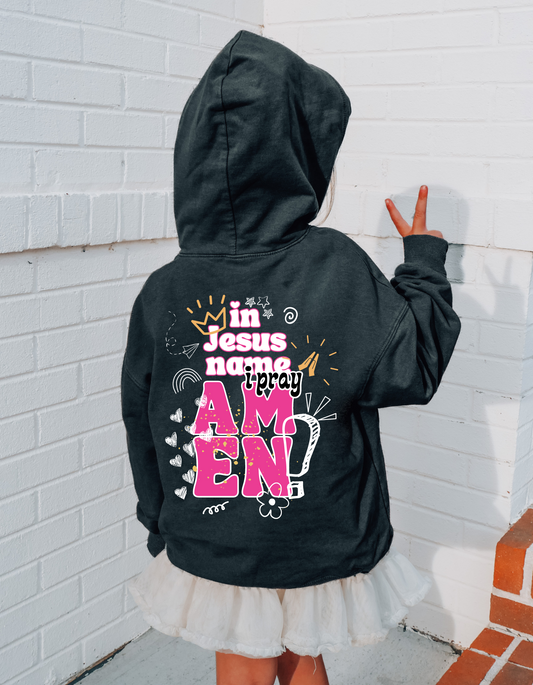 IN JESUS NAME YOUTH HOODIE/T-SHIRT (BACK ONLY)