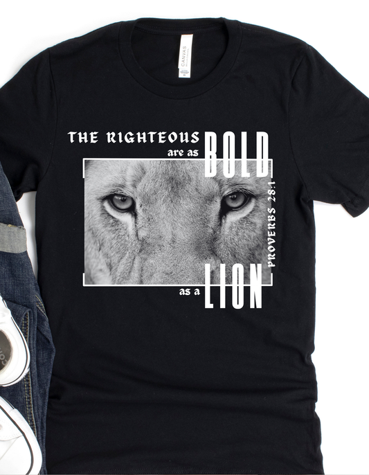 BOLD AS A LION UNISEX GRAPHIC T-SHIRT