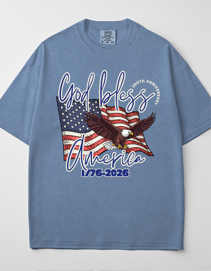 *NEW* GOD BLESS AMERICA SOLID UNISEX T-SHIRT