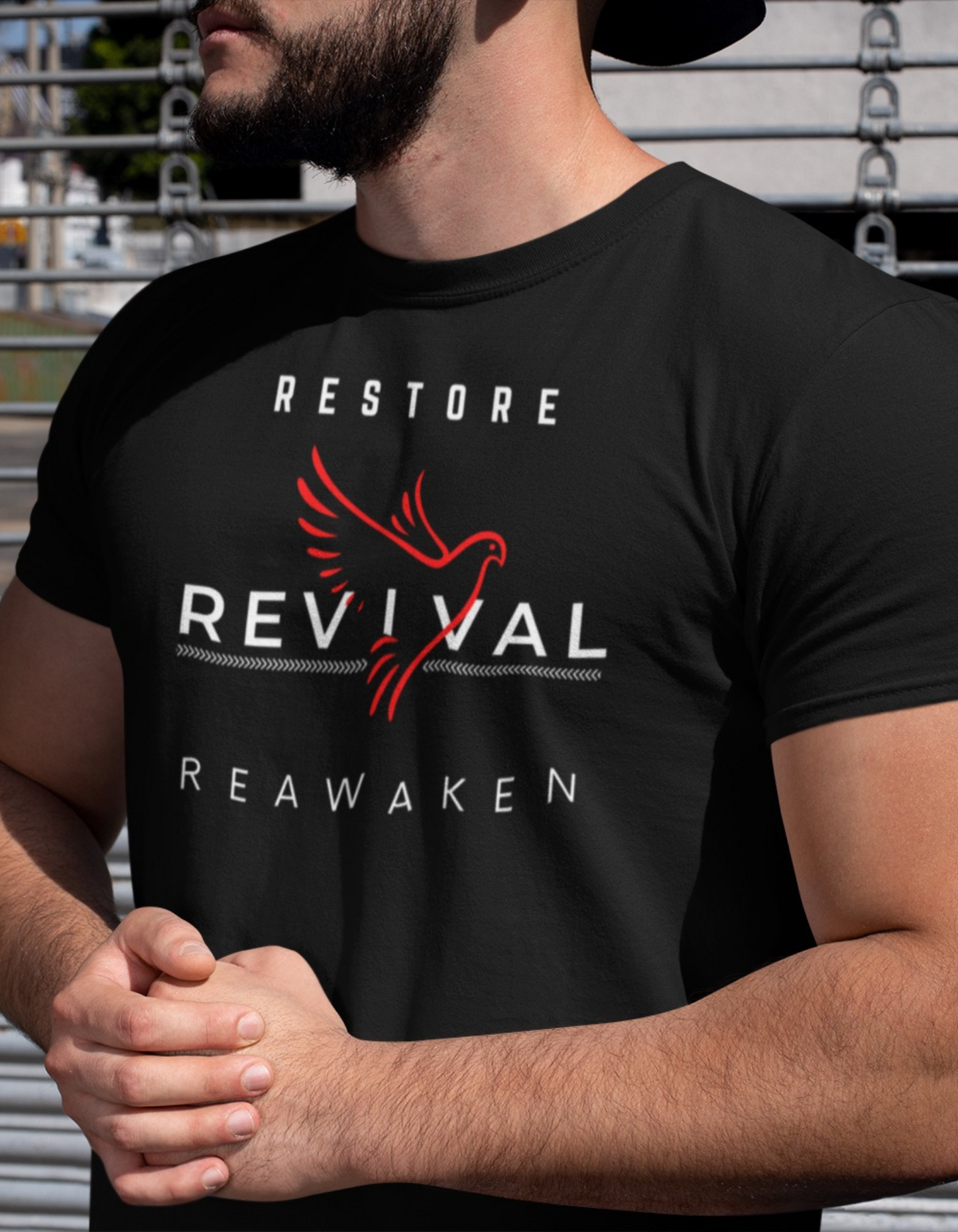 REVIVAL, RESTORE, REAWAKEN UNISEX T-SHIRT