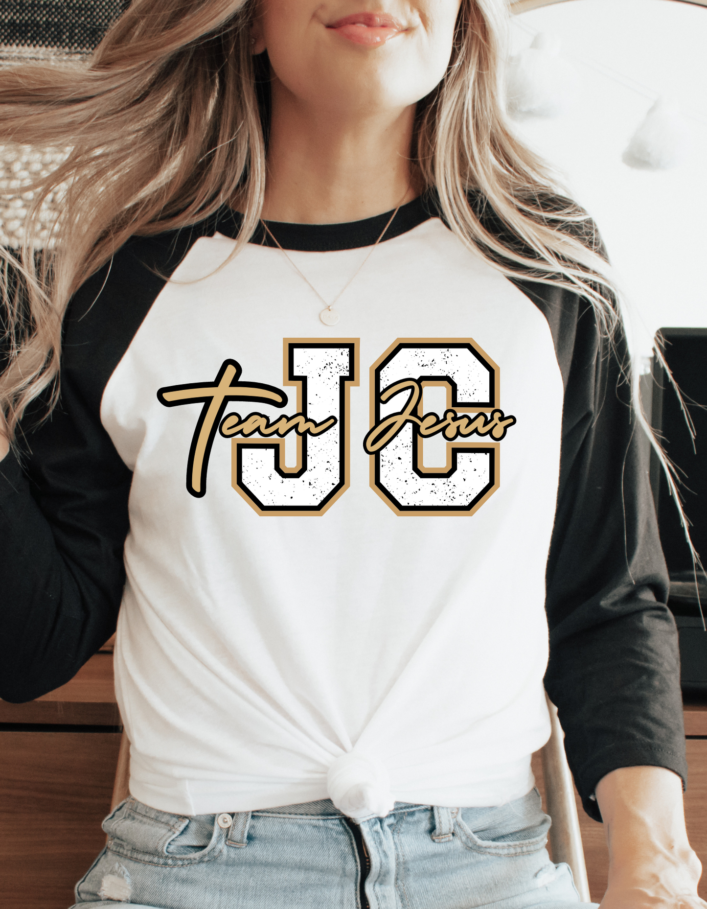 TEAM JESUS ‘JC 33’ UNISEX RAGLAN