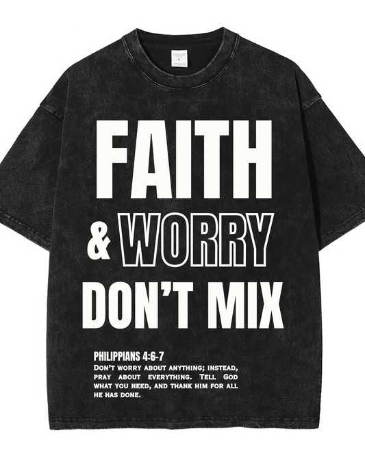 DON’T WORRY UNISEX ACID WASH OVERSIZE T-SHIRT