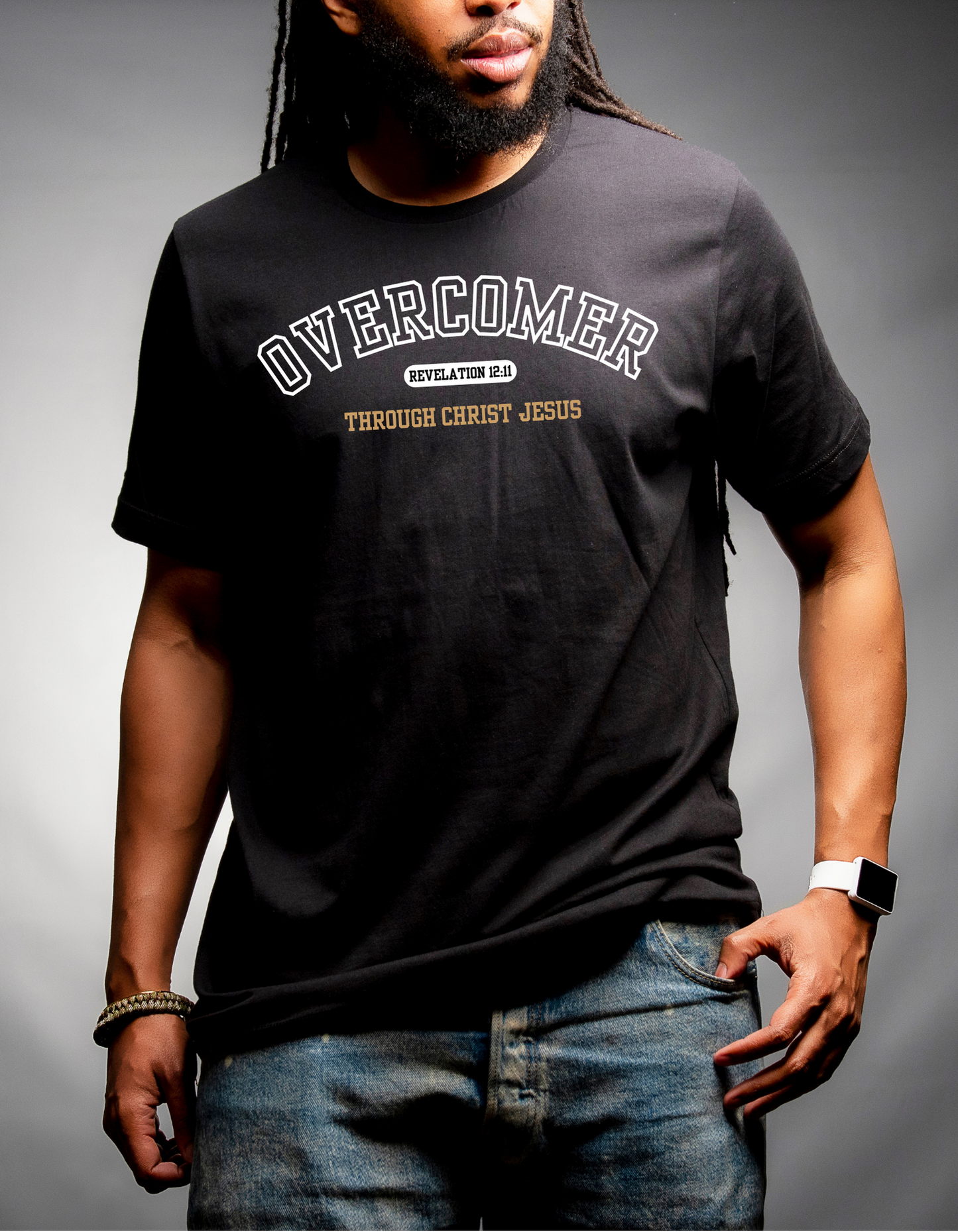 OVERCOMER THROUGH CHRIST UNISEX T-SHIRT