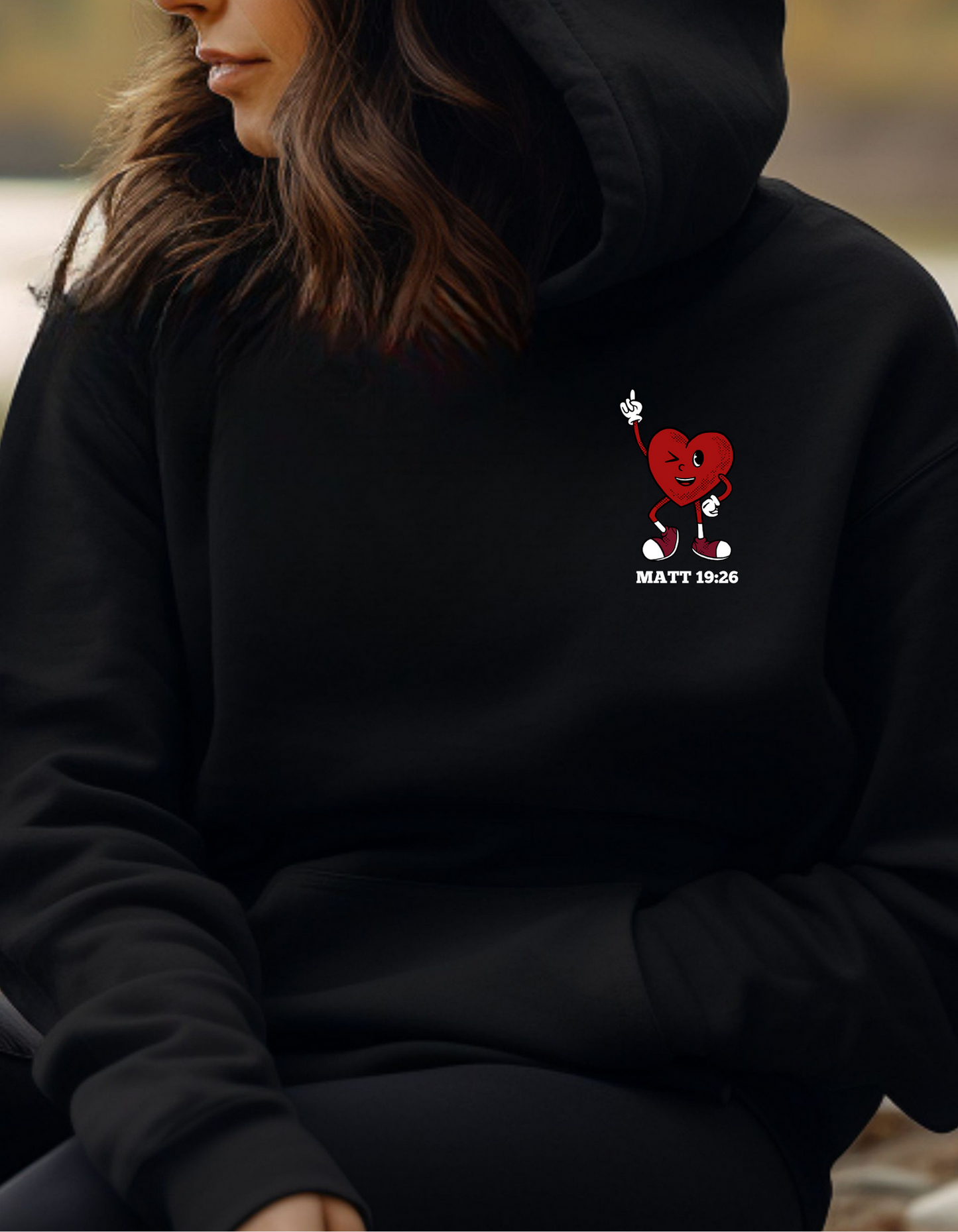 ALL THINGS ARE POSSIBLE HEART UNISEX HOODIE