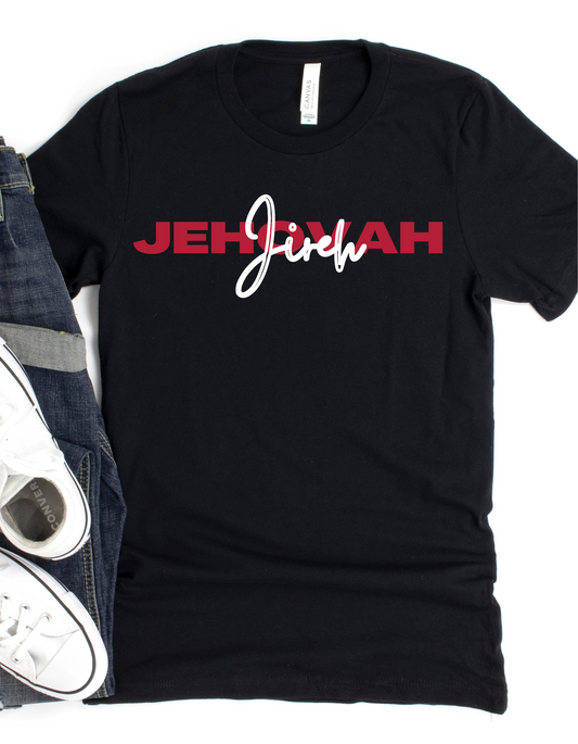 JEHOVAH JIREH BLACK & RED UNISEX T-SHIRT