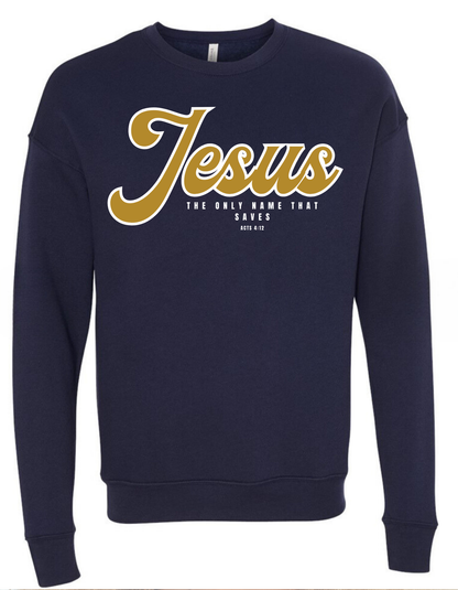 JESUS THE NAME THAT SAVES UNISEX CREW/HOODIE