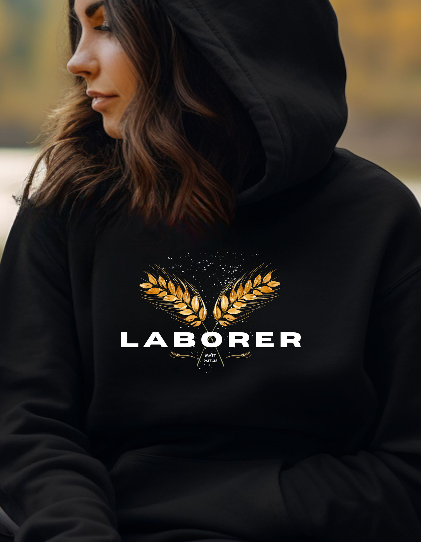 LABORER FRONT/BACK UNISEX HOODIE