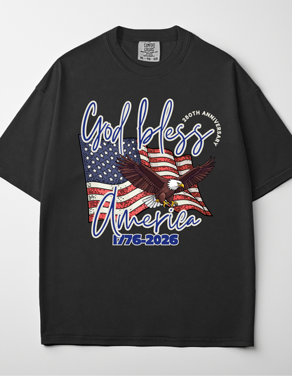*NEW* GOD BLESS AMERICA SOLID UNISEX T-SHIRT
